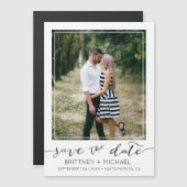 Foto Modern Save the Date Magnetkarte (Vorne/Hinten)