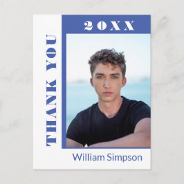 FOTO Modern Simple Abschluss Vielen Dank ankündige Ankündigungspostkarte