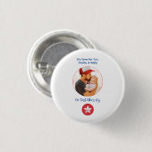 Foto Modern Simple Typografy First Vathday Button (Vorne & Hinten)