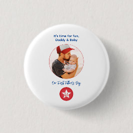 Foto Modern Simple Typografy First Vathday Button