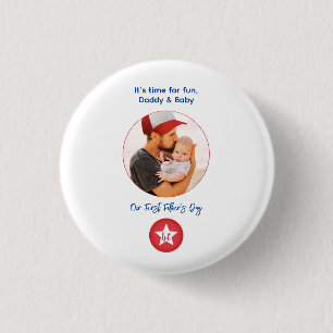 Foto Modern Simple Typografy First Vathday Button