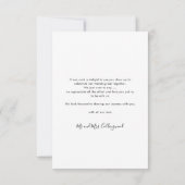 Foto Modern Wedding Dankeschön Card (Rückseite)