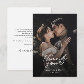 Foto Modern Wedding Dankeschön Card (Vorne/Hinten)