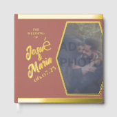 Foto Modern Wedding Foil Gästebuch hinzufügen (Vorderseite)