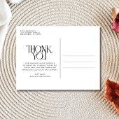 Foto Modern Wedding Vielen Dank Postkarte