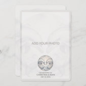 Foto Modern Whimsy Dolphin Hochzeit hinzufügen Save The Date (Vorne/Hinten)