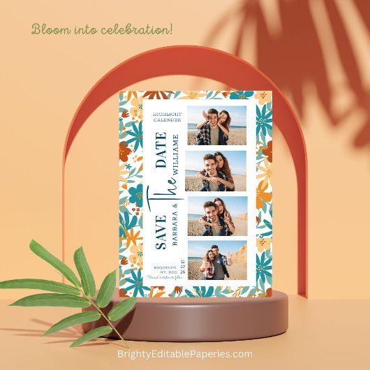 Foto Moderne Abstrakte Wildblume Helle Kunst Save The Date