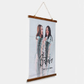 Foto Moderne Besties - Jugendstil Wandteppich Mit Holzrahmen (Gewinkelt)