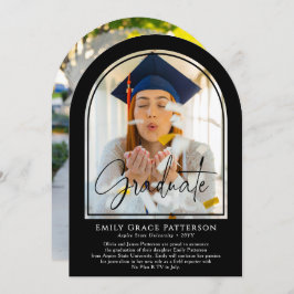 Foto Moderne Bogenschrift Abschluss Ankündigung