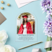 Foto Moderne Bogenschrift Abschluss Ankündigung (Insitu (Hochzeit))