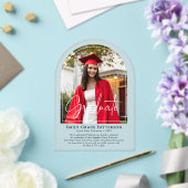 Foto Moderne Bogenschrift Abschluss Ankündigung (Insitu (Hochzeit))