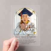 Foto Moderne Bogenschrift Abschluss Ankündigung (Insitu (Handheld))