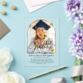 Foto Moderne Bogenschrift Abschluss Ankündigung (In Situ (Hochzeit))