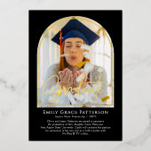 Foto Moderne Bogenschrift Abschluss Ankündigung (Vorderseite)