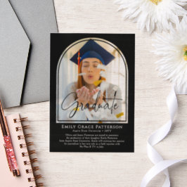 Foto Moderne Bogenschrift Abschluss Ankündigung