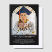 Foto Moderne Bogenschrift Abschluss Ankündigung (Versetzt)