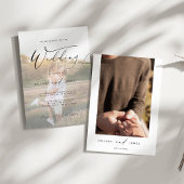 Foto Moderne, elegante Kalligraphie Hochzeit Einladung