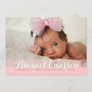 Foto-moderne Geburts-Mitteilung des Ankündigung