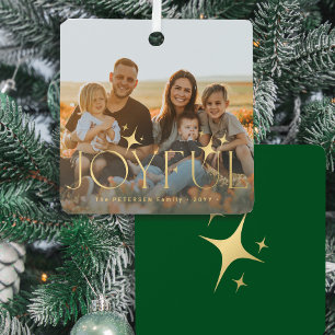 Foto Moderne Goldtypografie Weihnachten Ornament Aus Metall