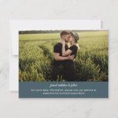 Foto Moderne Grenzen Minimalistisch Blau Save the  (Rückseite)