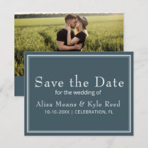 Foto Moderne Grenzen Minimalistisch Blau Save the