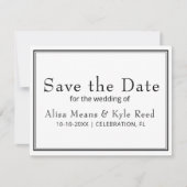 Foto Moderne Grenzen Save the Date Minimalistisch (Vorderseite)