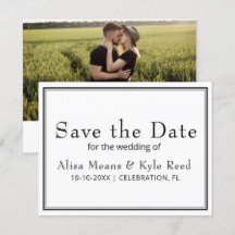 Foto Moderne Grenzen Save the Date Minimalistisch