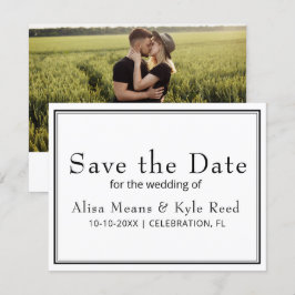 Foto Moderne Grenzen Save the Date Minimalistisch