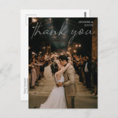 Foto Moderne Handschrift Typografie Vielen Dank Postkarte (Vorne/Hinten)