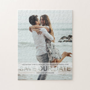 Foto Moderne Hochzeit Rettet Unser Datum Puzzle