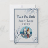 Foto Moderne Hochzeit Save the Date elegant (Vorderseite)
