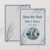 Foto Moderne Hochzeit Save the Date elegant (Vorne/Hinten)