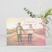 Foto Moderne Horizontale 4 Effekt Hochzeit Einladung (Stehend Vorderseite)