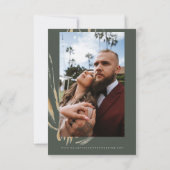 Foto Moderne Kaktus Save the Date Einladung (Rückseite)