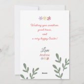 Foto Moderne Kalligrafie Happy Oaster Feiertagskarte (Rückseite)