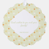 Foto Moderne, maßgeschneiderte Sterne und orangefa Ornament Karte (Rückseite)