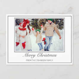 Foto Moderne Minimalistisch frohe Weihnachtsgrüße Ankündigungspostkarte