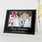 Foto Moderne Minimalistisch frohe Weihnachtsgrüße Karte (Gelbe Blume)