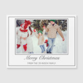 Foto Moderne Minimalistisch frohe Weihnachtsgrüße Magnetkarte (Vorderseite)