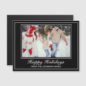 Foto Moderne Minimalistische Feiertage Gruß Magnetkarte (Vorne/Hinten)