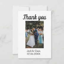 Foto Moderne, schlichte Hochzeit danke