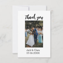 Foto Moderne, schlichte Hochzeit danke