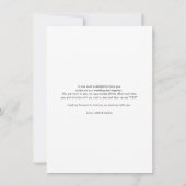 Foto Moderne Skripthochzeit Dankeskarte (Rückseite)