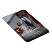 Foto Moderne Typografie-Hochzeitsankündigung Magnet (Rechte Seite)