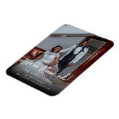 Foto Moderne Typografie-Hochzeitsankündigung Magnet (Linke Seite)