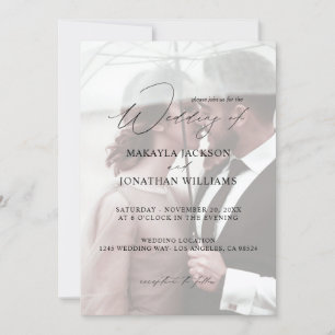 Foto Moderne vertikale 4 Hochzeiten Einladung