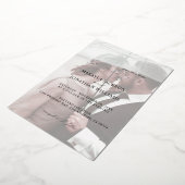 Foto Moderne vertikale 4 Hochzeiten Folieneinladung (Gedreht)