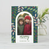 Foto Moderner Bogen - Eukalyptuszweige Weihnachten (Stehend Vorderseite)