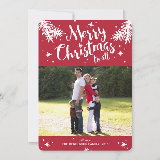 Foto moderner Branchen Feiertagskarte (Vorderseite)