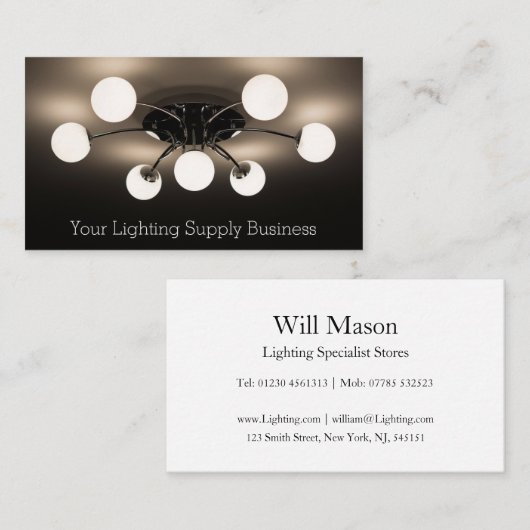Foto moderner Deckenleuchten - Visitenkarte (Vorne/Hinten)